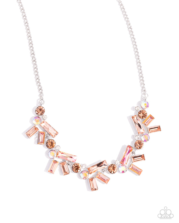 Serene Statement - Orange Necklace