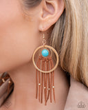 Texan Tapestry - Gold Earrings