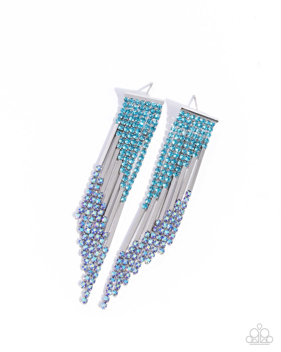 Careless Cascade - Blue Earrings