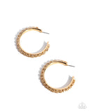 Glowing Garland - Gold Hoop Earrings