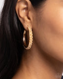 Glowing Garland - Gold Hoop Earrings