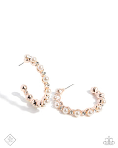 Shimmery Scope - Rose Gold Hoop Earrings