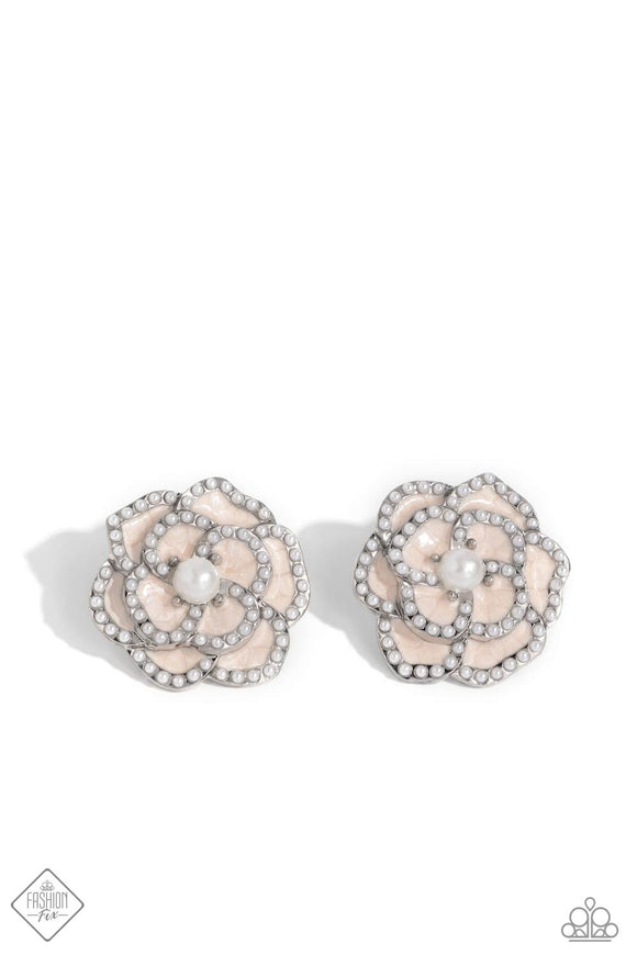 Suave Sensation - White Earrings