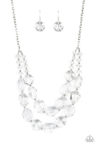 Icy Illumination - White Necklace