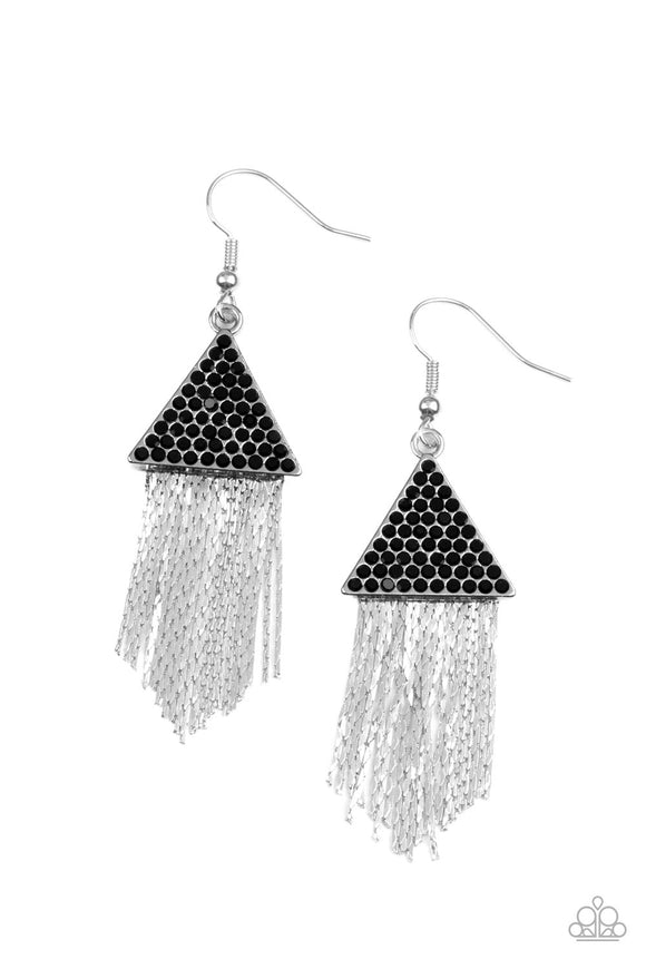 Pyramid SHEEN - Black Earrings