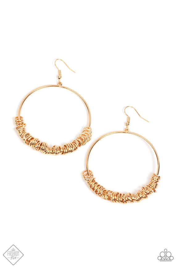 Retro Ringleader - Gold Earring