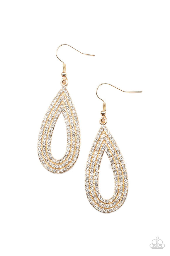 Exquisite Exaggeration - Gold Earrings