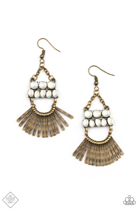 A FLARE For Fierceness - Brass Earring