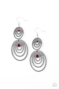 Cosmic Twirl - Red Earrings