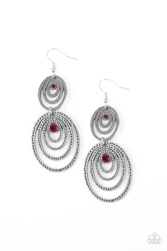 Cosmic Twirl - Red Earrings