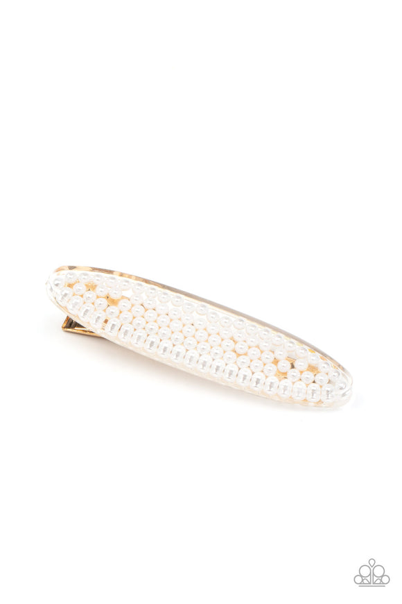 Pearl Pizzaz - Gold Hair Clip