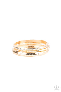 Confidently Curvaceous - Gold Bracelets