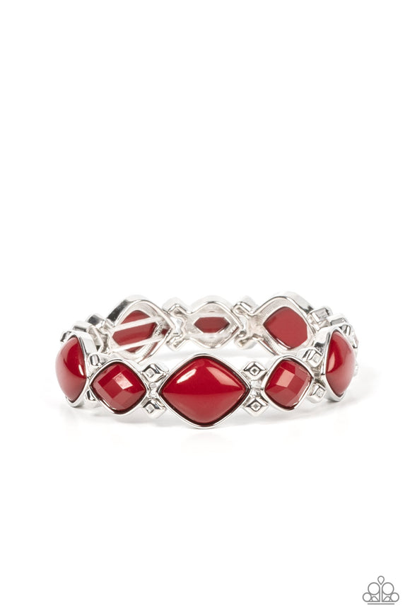 Boldly BEAD-azzled - Red Bracelet